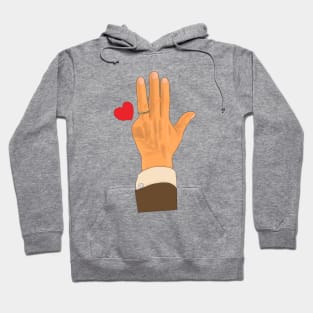 Lula's left hand and a heart Hoodie